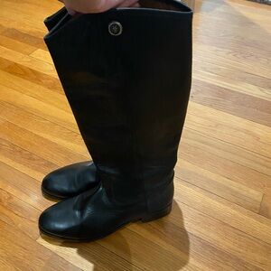 Frye Black Leather Knee-High Boots only worn once